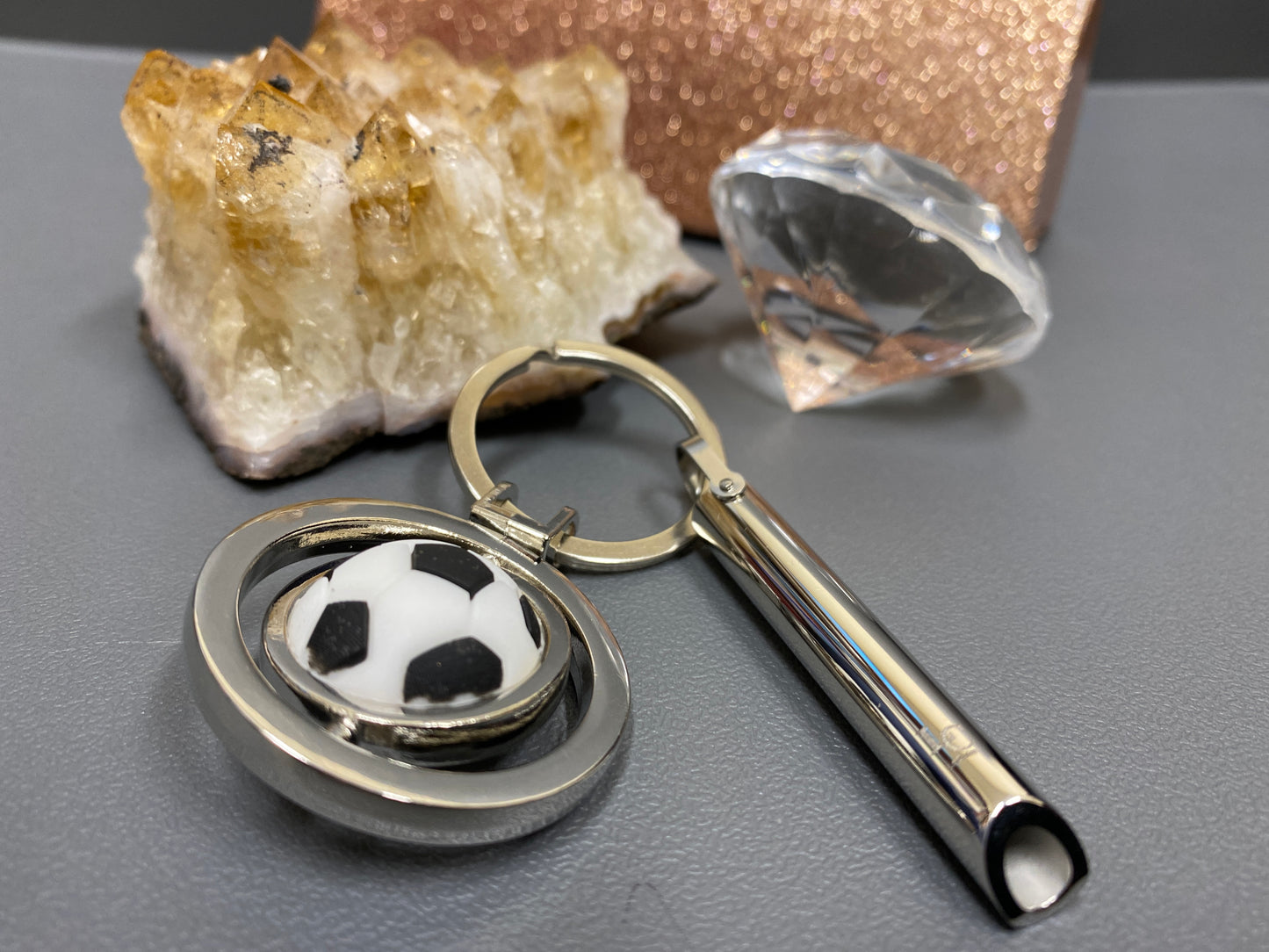 Soccer Keyring with Calming Pendant